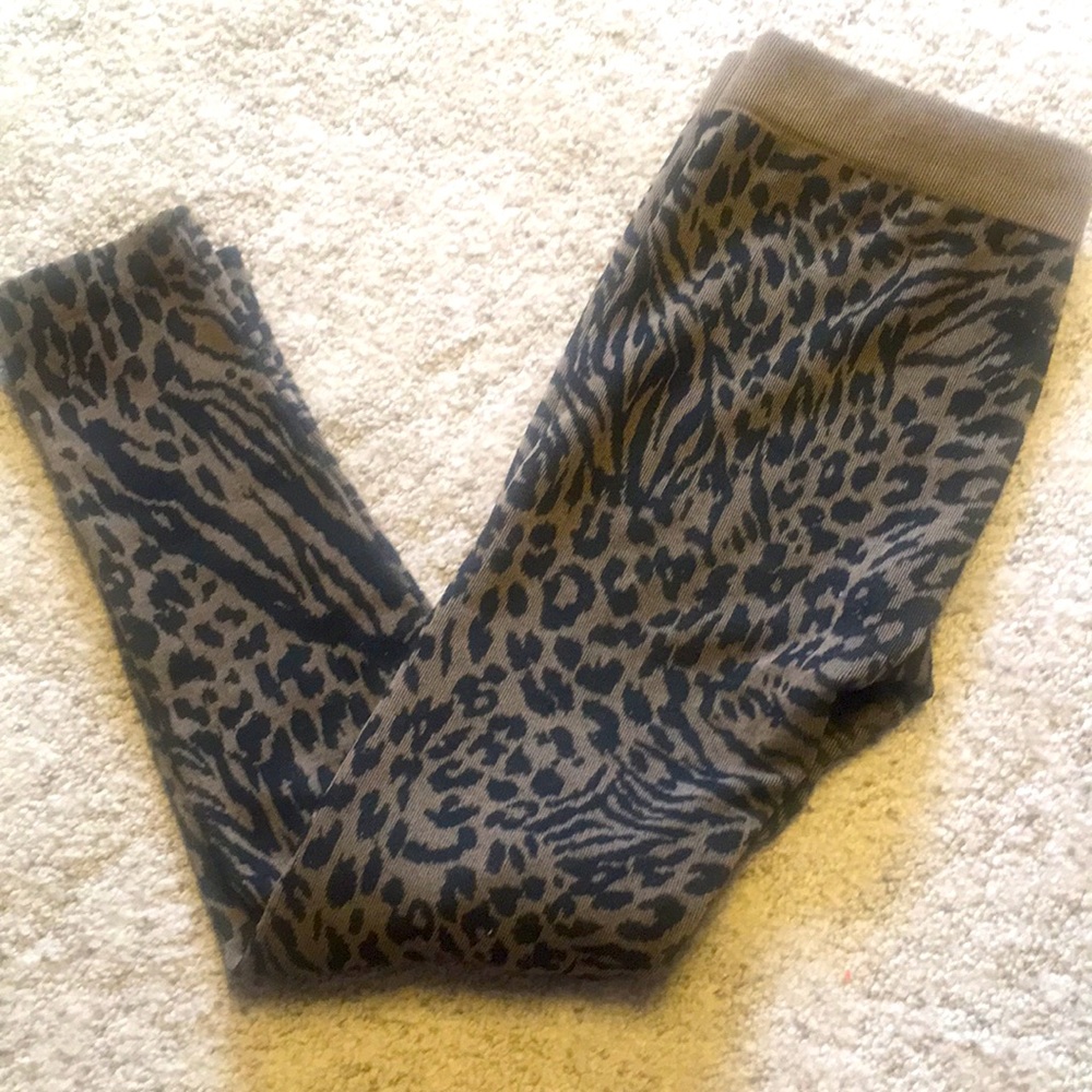No Boundaries Black and Taupe Animal Print Leggings